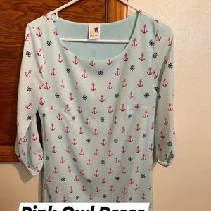 Pink Owl Summer Dress